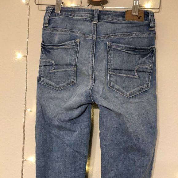 American Eagle Hi Rise Skinny Jeans size 0 - Picture 6 of 7